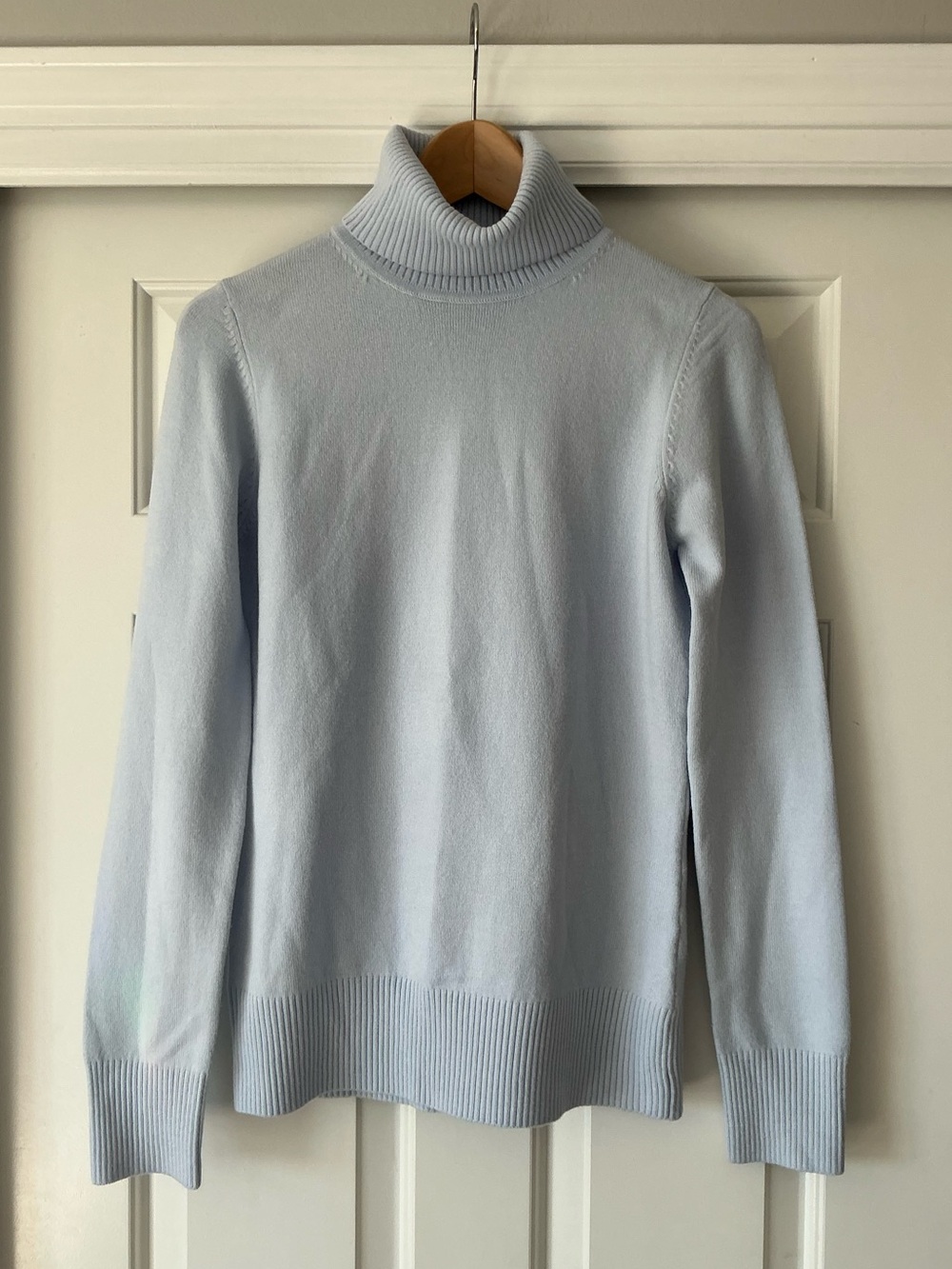 French Connection Pale Blue Long Sleeve Knitted Turtleneck Sweater M
